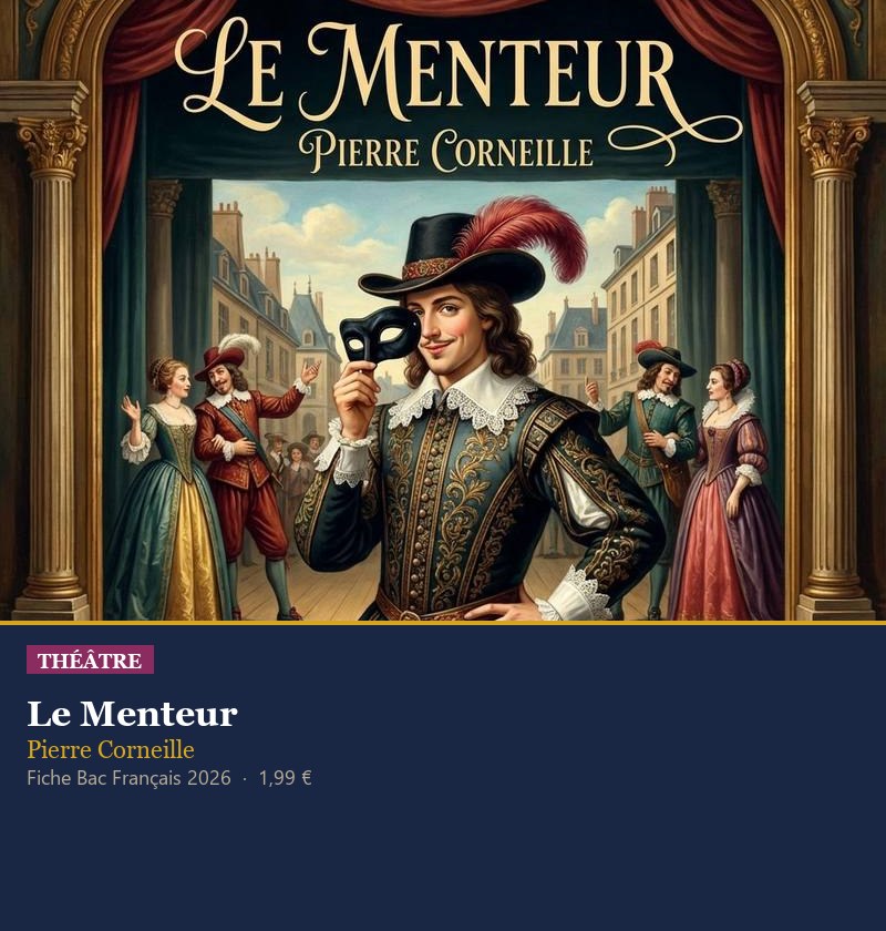 Illustration pour la fiche Bac sur Le Menteur de Corneille