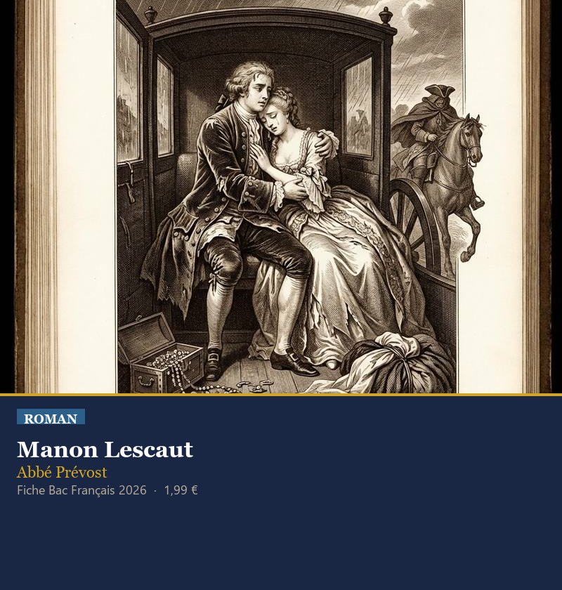 Illustration pour la fiche Bac sur Manon Lescaut de l'Abbé Prévost